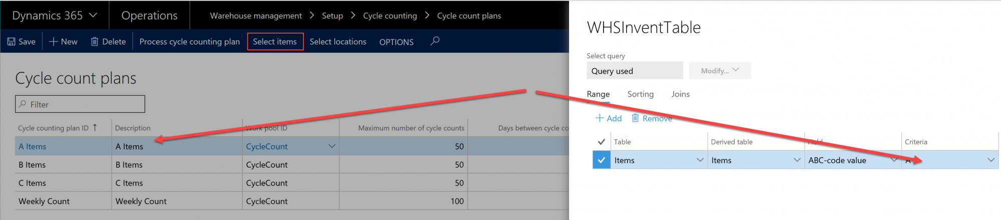 D365 Cycle Count Plans Screenshot 2